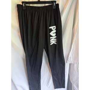 PINK Victoria's Secret Black Graphic Leggings Womens 3XL Plus Size Lounge Pants